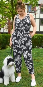 Sleeveless Jumpsuit with Knotted Straps